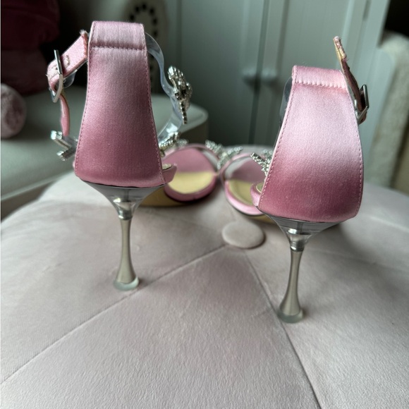 Mach & Mach Pink Bow Heels SZ 9.5/50 - Picture 3 of 8